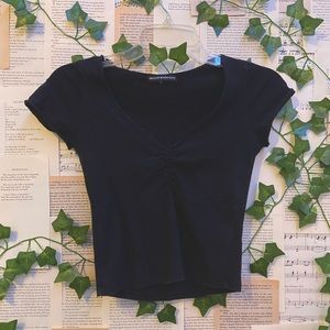 V neck Ruched Tee